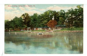 PA - Easton. Island Park, Boat Landing ca 1908 (corner crease)