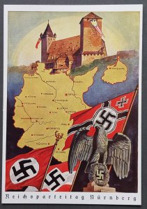 THIRD 3rd REICH ORIGINAL PROPAGANDA POSTCARD NSDAP NÜRNBERG REICHSPARTEITAG 1939