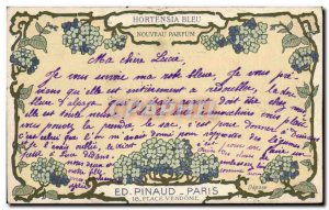 Old Postcard Hydrangea Blue Perfume Parfurmerie Pinaud Paris Place Vendome TOP