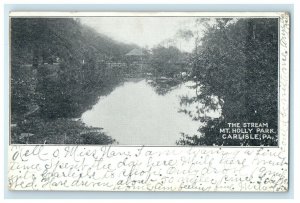 1906 Guerns PA The Stream, Mt. Holly Park, Carisle, Pennsylvania PA Postcard 