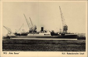 Cargo Ship Steamship MS Kota Baroe NV Rotterdamsche Lloyd Line Postcard
