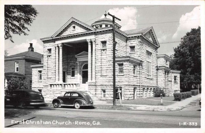 Rome Georgia First Christian Church Real Photo Vintage Postcard AA19840