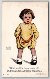 Katharine Gassaway What Little Boys Are Made of c1906 Postcard C37