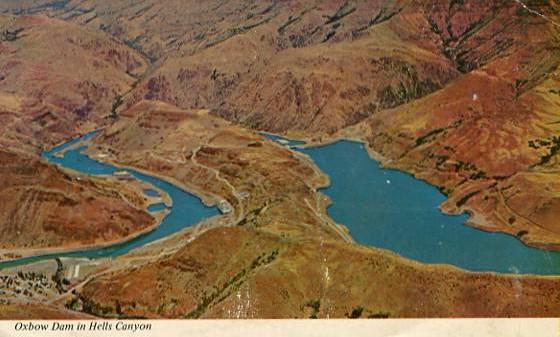 ID - Oxbow Dam in Hell's Canyon, Aerial