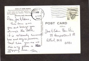 WI Duck Tour Boat Dawn Manor Wisconsin Dells Postcard