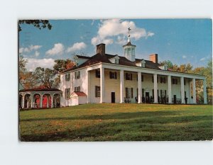 Postcard East Front of George Washingtons Home Mount Vernon Virginia USA