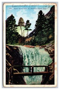 Vintage 1920s Postcard Upper Seven Falls, So. Cheyenne Canyon, Colorado