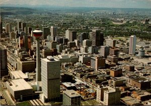 Canada Calgary Downtown Aerial View 1977