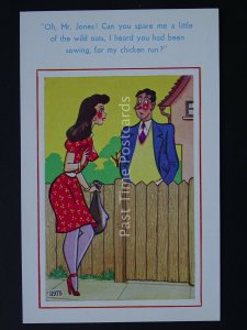 Chicken MR JONES CAN YOU SPARE ME A LITTLE OATS Comic Postcard by Brook Co Ltd