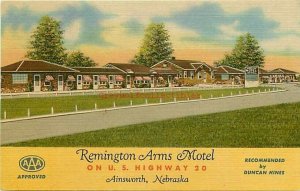 NE, Ainsworth, Nebraska, Remington Arms Motel, Curteich