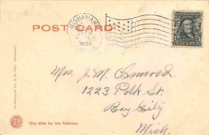 Boat Livery St Joe River Elkhart Indiana 1905 postcard