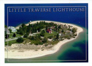 MI - Harbor Springs. Little Traverse (Harbor Point) Lighthouse (continental s...