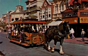 Florida Walt Disney World Horse Drawn Streetcar On Main Street U S A
