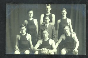 RPPC SEDALIA MISSOURI SEDALIA HIGH SCHOOL BASKETBALL TEAM REAL PHOTO POSTCARD