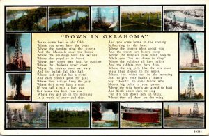 Oklahoma Multi View Of Oil Wells Down In Oklahoma Poem Curteich