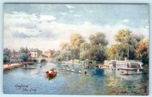 Tuck Oilette PICTURESQUE OXFORD ~ The Thames THE ISIS Wimbush c1910s Postcard