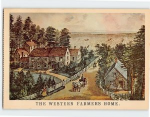 Postcard The Western Farmers Home, The West