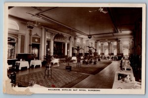 c1920's Ballroom Repulse Bay Hotel Hong Kong Postcard Vintage RPPC Photo