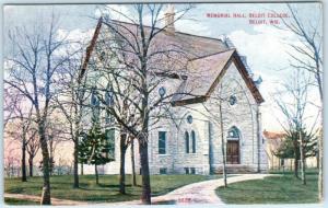 BELOIT, Wisconsin  WI    Memorial Hall BELOIT COLLEGE  ca 1910s   Postcard