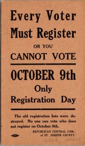 PC Register to Vote Republican Central Com. of St. Joseph County, Indiana~132702