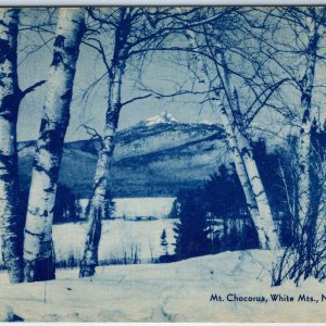 c1940s White Mountains NH Mt. Chocorua Winter Photo-Repros Gravure Postcard A177