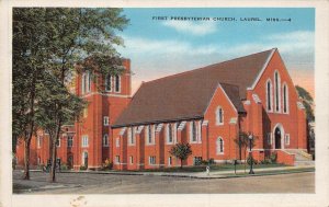 LAUREL MISSISSIPPI~FIRST PRESBYTERIAN CHURCH~1920s POSTCARD
