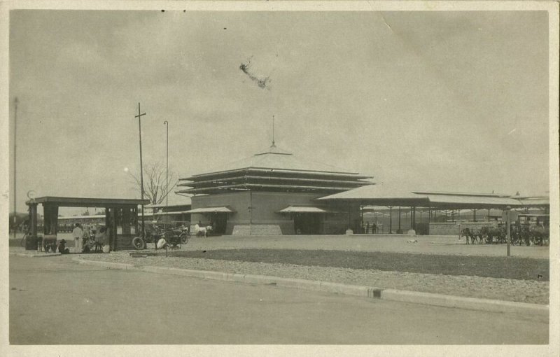 indonesia, JAVA SURAKARTA SOLO, Balapan Railway Station, Gas Station (1932) RPPC