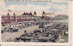 AMUSEMENT PARK Old Orchard Beach ME, Hotel OOB, Steet View, Pier 1922, Cars