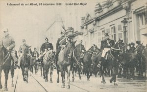 King Albert I 1909 Grand etat Major Belgium Royalty RPPC 06.86