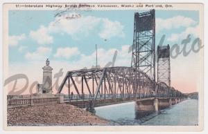 Interstate Highway Bridge Vancouver Washington Portland OR Americhrome Postcard