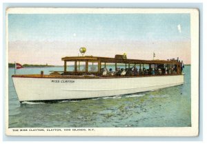 The Miss Clayton Yacht Riverside Drive Trips 1000 Islands New York NY Postcard