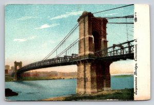 Suspension Bridge   Cincinnati  Ohio    Postcard