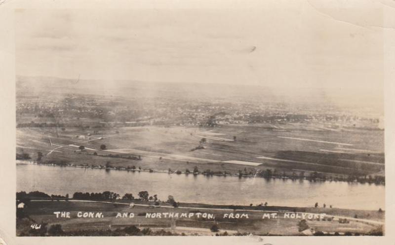 RPPC Connecticut River Northampton MA Massachusetts View from Mt Holyoke pm 1920