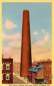 MD - Baltimore. Shot Tower at Fayette & Front Streets