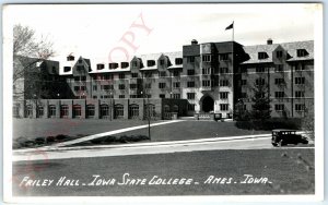 c1940s Ames IA RPPC Friley Hall Iowa State College University Real Photo PC A114