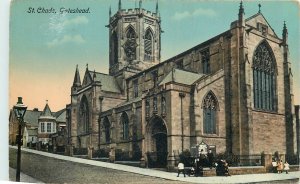 Postcard UK England Gateshead, Durham St Chads cathedral