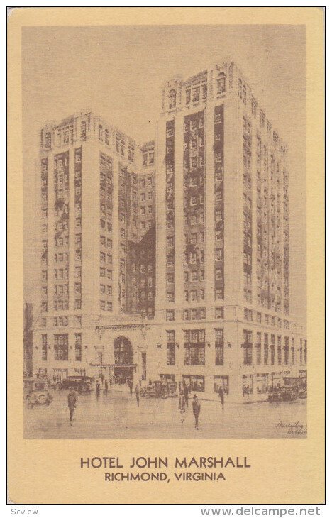 RICHMOND, Virginia; Hotel John Marshall, Franklin Street at Fifth, The center...