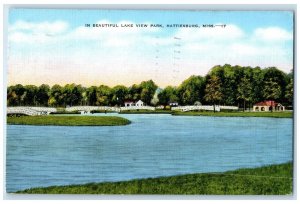 1957 In Beautiful Lake View Park Hattiesburg Mississippi MS Vintage Postcard