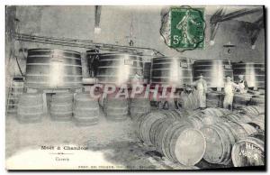 Old Postcard Folklore Wine Vintage Champagne Moet & Chandon Cuverie