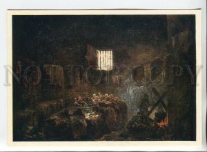 455775 USSR 1980 year painting Serpukhov Museum Hubert Robert Prison Laundry