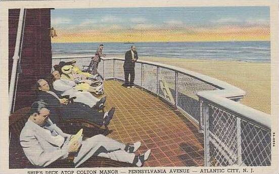 New Jersey Atlantic City Ships Deck Atop Colton Manor Pennsylvania Avenue