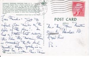 US    PC1298  HIGHWAY CROSSING FONTANA DAM, NC