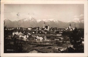 Kranj Slovenia General View 1937 Used Real Photo Postcard