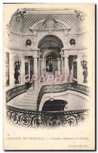 Old Postcard Chateau de Chantilly The Staircase of Honor and the Hall