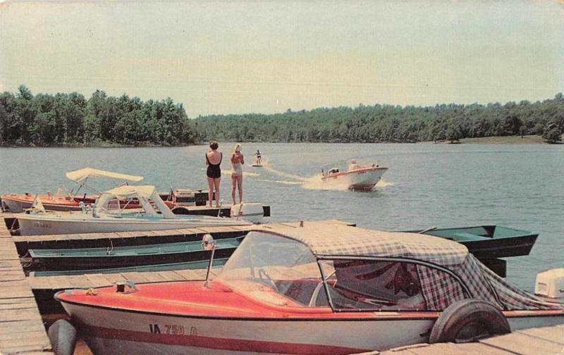 Hardy Arkansas Cherokee Village Lake Sequoyah Water Skiing Postcard JD228007