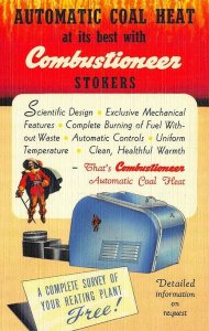 Automatic Coal Heat That's Combustioneer, Curteich Advertising Postcard