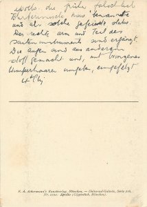 Apollo statue antic sculpture postcard