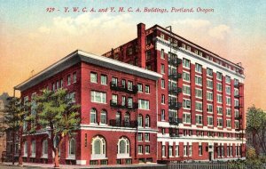 PORTLAND, OR Oregon   YWCA & YMCA BUILDING    c1910's Mitchell Postcard