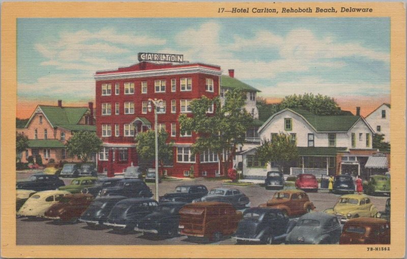 Postcard Hotel Carlton Rehoboth Beach Delaware DE