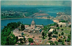 Aerial View Capitol Building Olympia Washington WA UNP Chrome Postcard H14